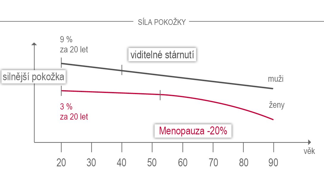 Znázornění tloušťky pleti